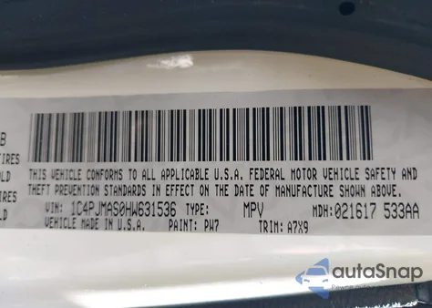 2017 Jeep Cherokee Altitude 4X4 z USA, uszkodzony, nr VIN 1C4PJMAS0HW631536